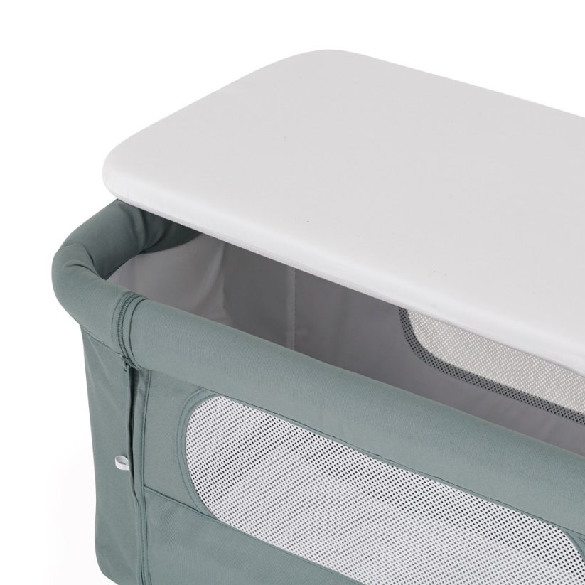 PETITE&MARS Postýlka dětská polohovatelná Grace Compact Foggy Green