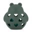 PETITE&MARS Hračka silikonová s chrastítkem Bear Basil 0m+ - Take&Match: Misty Green
