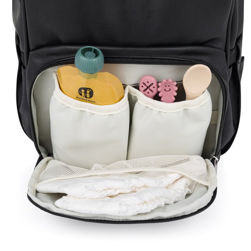 PETITE&MARS Diaper backpack Jasper Absolute Black | petiteetmars.com