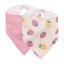 PETITE&MARS Bryndák bandana Luke 3m+ - Luke Bandana: Beige Strawberries & Dusty Rose