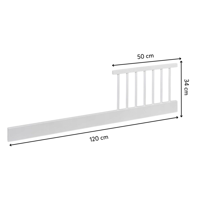 PETITE&MARS Barierka ochronna Side 120 cm White Wood