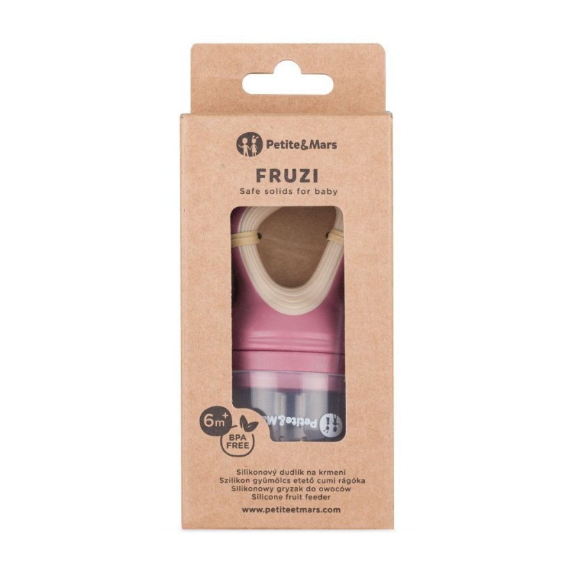 PETITE&MARS Dudlík silikonový na krmení Fruzi 6m+ - Fruzi: Green&Ochre