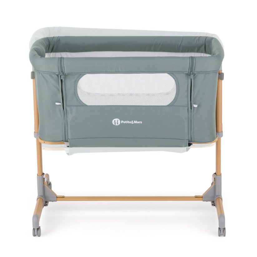 PETITE&MARS Postýlka dětská polohovatelná Grace Compact Foggy Green