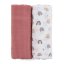 PETITE&MARS Zestaw otulaczy z muślinu bambusowego 2 szt. Misty 2w1, 120 x 120 cm - Warianty Misty: Rose Rainbow