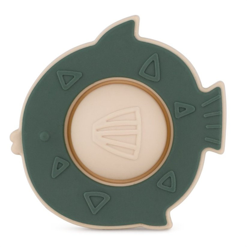 PETITE&MARS Silicone pop up teether Fish Fiona 6m+ - Take&Match: Misty Green