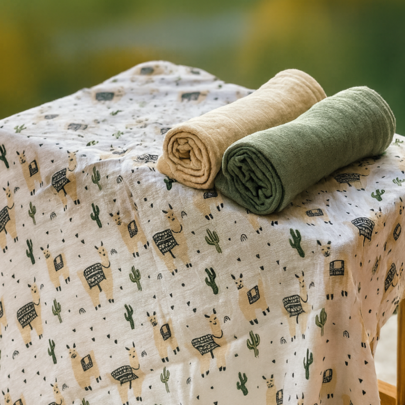 PETITE&MARS Přikrývka bambusová mušelínová 2ks Misty 2v1, 120 x 120 cm - Varianty Misty: Grey Planes