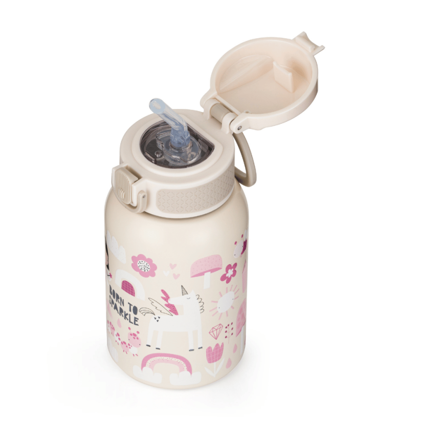 PETITE&MARS Kids Thermos Bottle with Straw 350 ml - Varianty  Thermos Bottle 350 ml: Work Zone