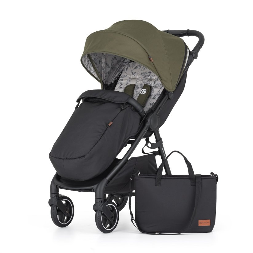 PETITE&MARS Stroller Royal3 Black - Stroller colour: Mature Olive