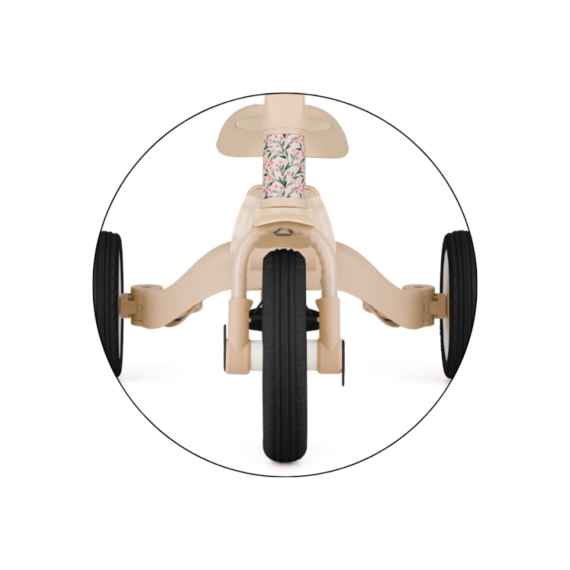 PETITE&MARS Multifunkční tříkolka 5v1 Turbo – limitovaná edice Pink Meadow