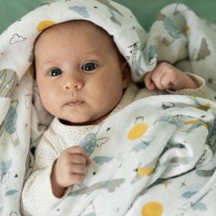 PETITE&MARS Sada plenek bambusová mušelínová 3ks Moussy
