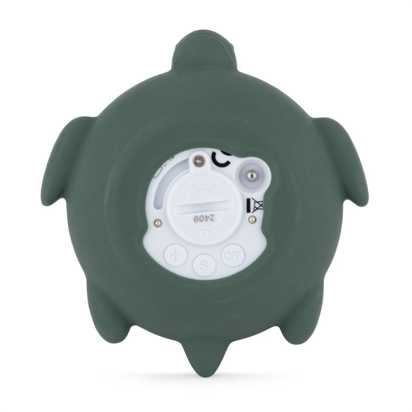 PETITE&MARS Teploměr silikonový digitální  Turtle Terry Misty Green 0m+