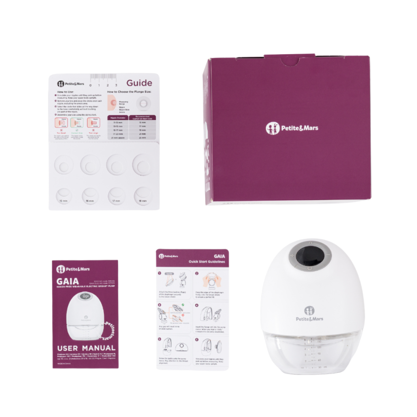 PETITE&MARS Elektrická handsfree odsávačka mateřského mléka Gaia Duo