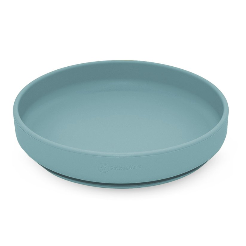 PETITE&MARS Silicone plate with suction pad TAKE&MATCH 6m+ - Take&Match: Frosted Sky