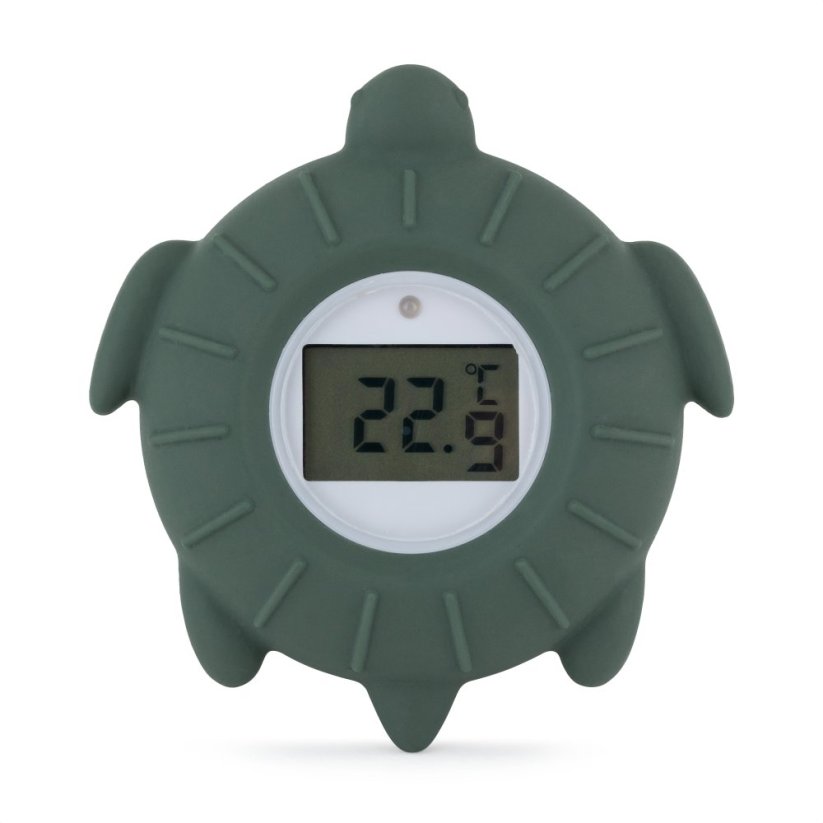 PETITE&MARS Teploměr silikonový digitální  Turtle Terry Misty Green 0m+