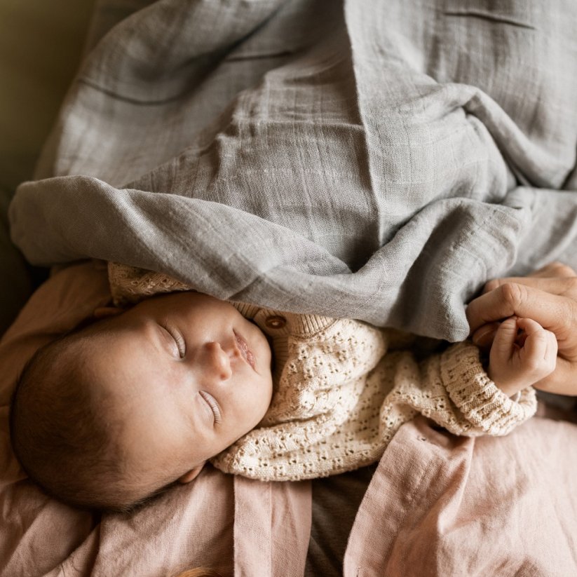 PETITE&MARS Sada plenek bambusová mušelínová 3ks Moussy Total White