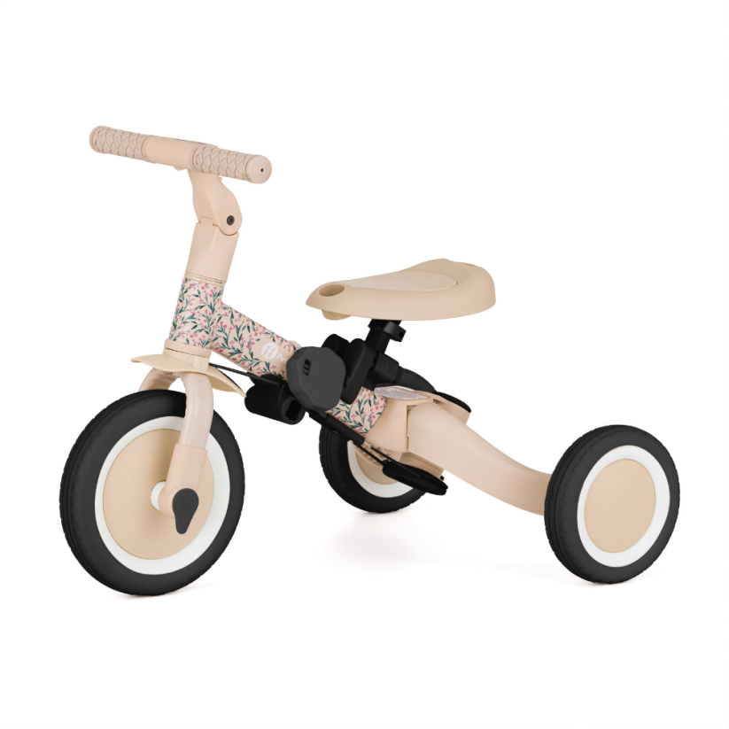 PETITE&MARS Multifunkční tříkolka 5v1 Turbo – limitovaná edice Pink Meadow