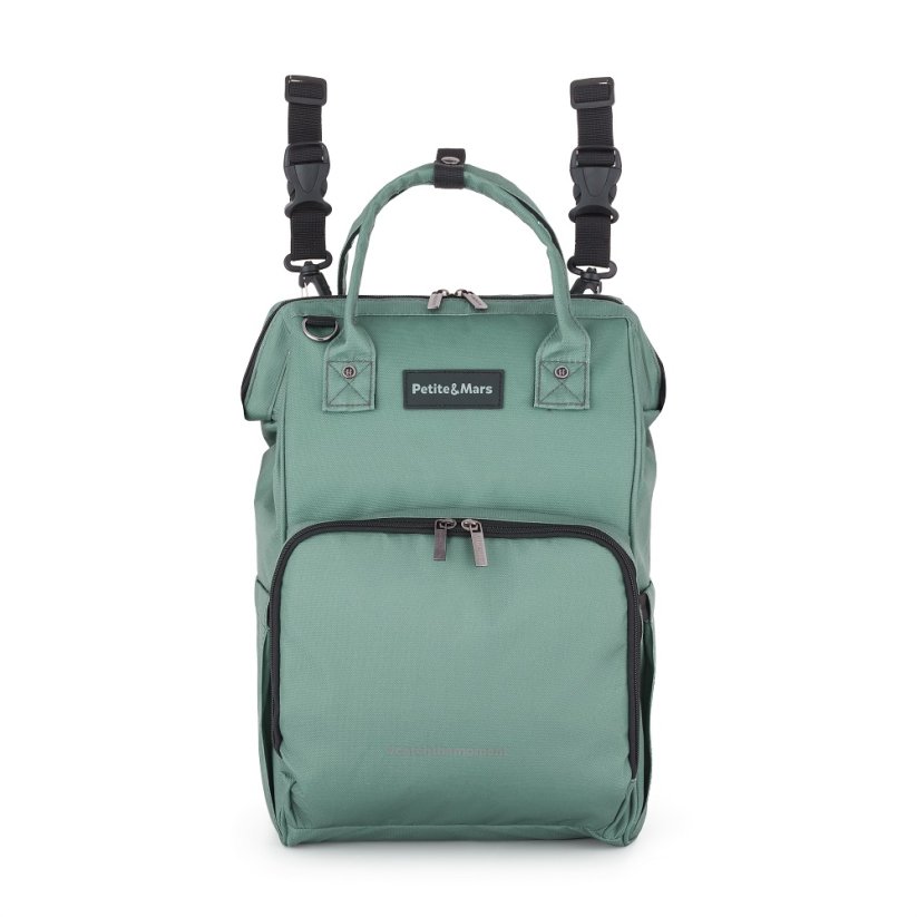 PETITE&MARS Torba/Plecak do wózka Jack – seria Catchthemoment Misty Green
