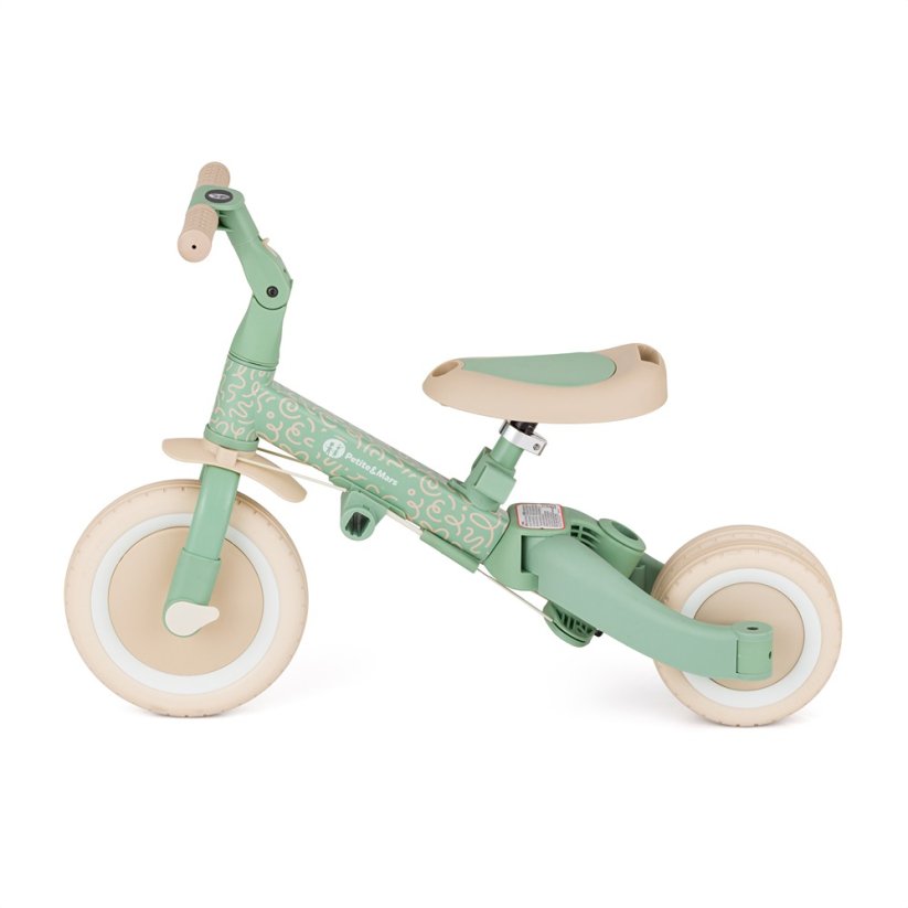 PETITE&MARS Wielofunkcyjny rowerek trójkołowy 5w1 Turbo – edycja limitowana Green Twist
