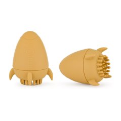 PETITE&MARS Hračka silikónová do vody s kefkou Splashy Rocket 6m+