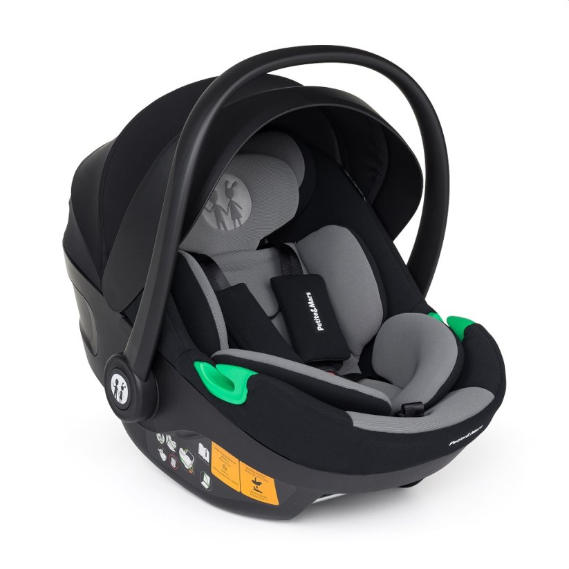 PETITE&MARS Fotelik samochodowy Core Pro i-Size Black Grey 40-87cm (0-13 kg)