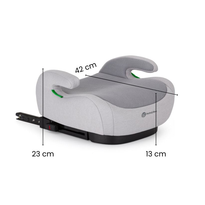 PETITE&MARS Podstawka samochodowa Optimus Pro i-Size 125 - 150 cm (22-36 kg) - Varianty Optimus Pro: Gentle Grey