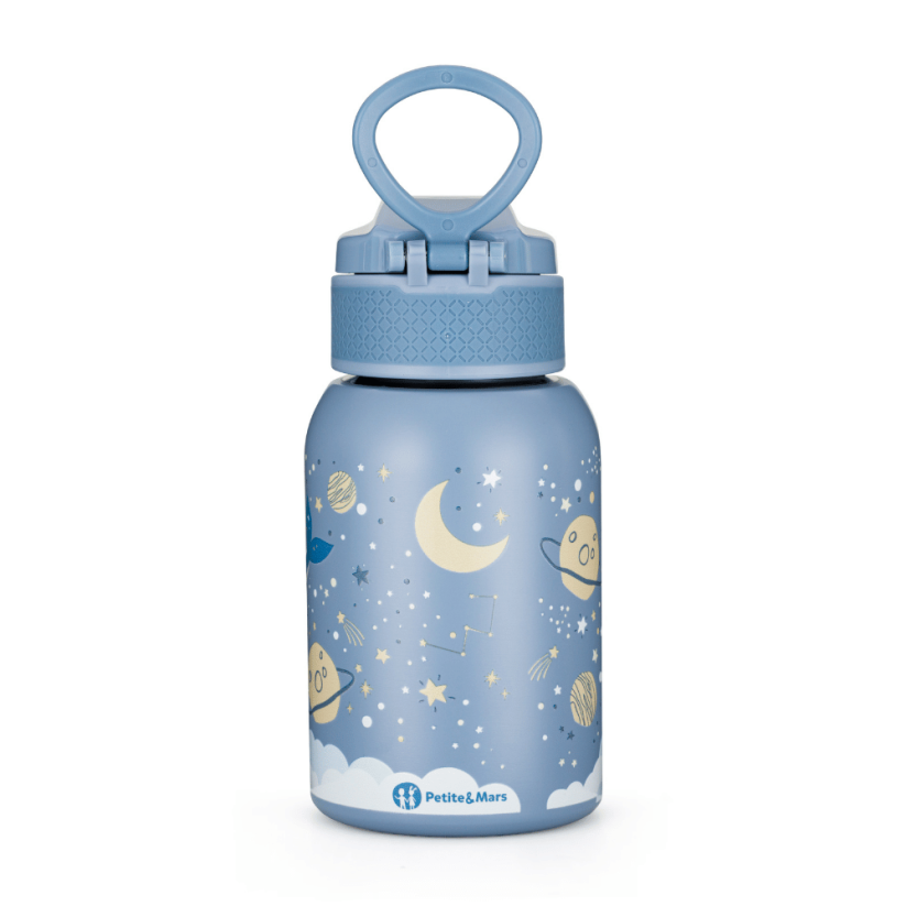 PETITE&MARS Kids Thermos Bottle with Straw 350 ml - Varianty  Thermos Bottle 350 ml: Work Zone