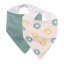 PETITE&MARS Bryndák bandana Luke 3m+ - Luke Bandana: Beige Strawberries & Dusty Rose